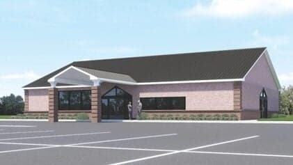 Artist rendering of the proposed Community Resource Center building at Tiger Field